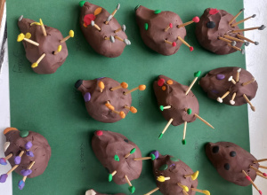 Jeżyki z plasteliny