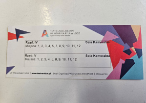 bilet wstępu na przedstawienie